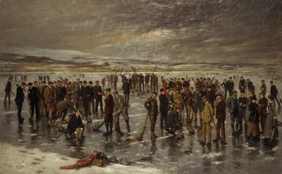 Curling at Carsebreck by Charles Martin Hardie